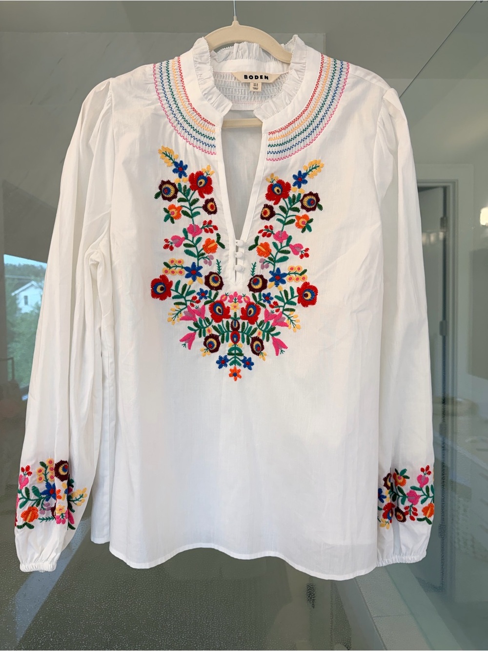 NWOT Boden Embroidered Cotton top - Picture 6 of 6